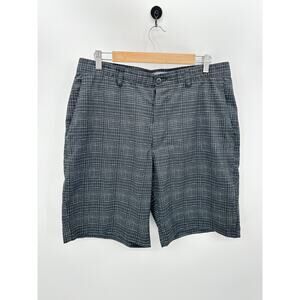 PGA Tour Shorts Men 34 Black Printed Polyester Elastane Blend Golf